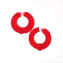 Load image into Gallery viewer, TONATI HOOP EARRINGS RED