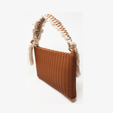 Load image into Gallery viewer, THE MACRAME CLUTCH CINNAMON/NATURAL