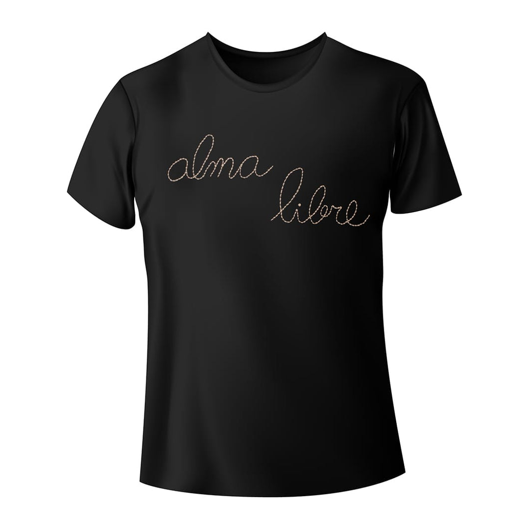 ALMA LIBRE BLACK T-SHIRT (GOLD)