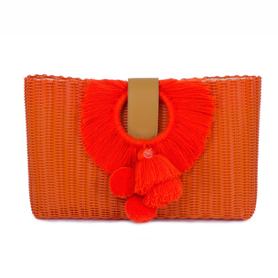 TONATI OVERSIZED CLUTCH ORANGE