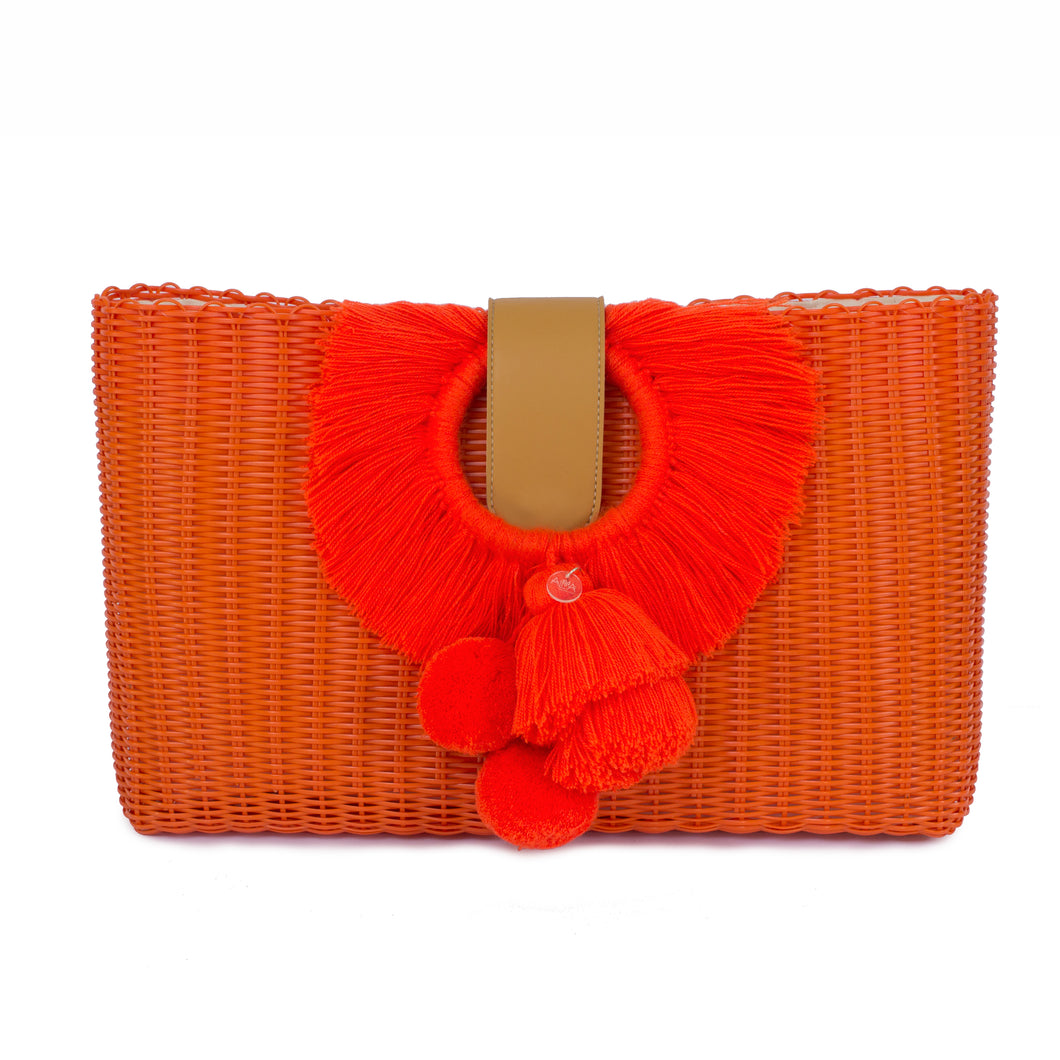 TONATI OVERSIZED CLUTCH ORANGE