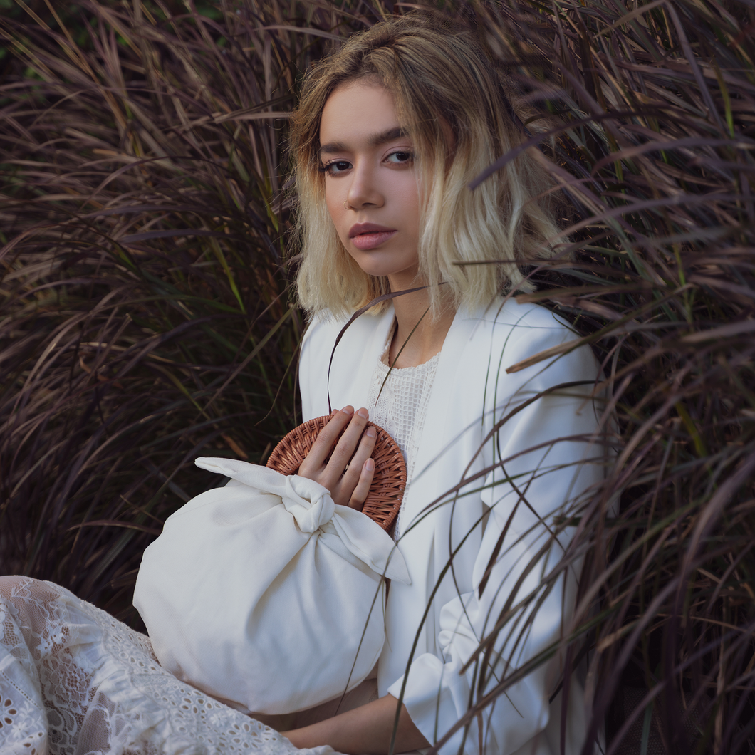 THE BOMBOM BAG CINNAMON / WHITE