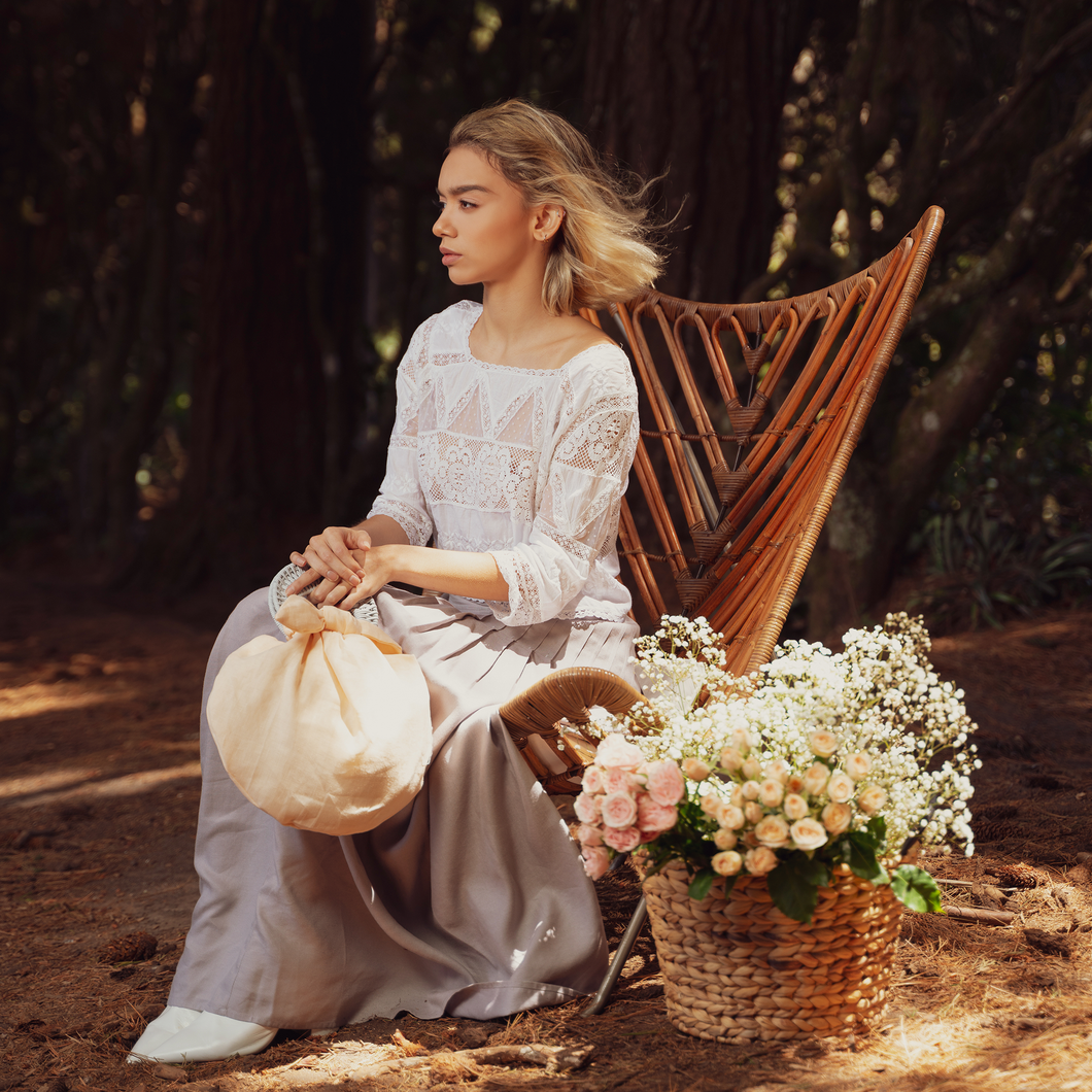 THE BOMBOM BAG BABY BLUE / BLUSH