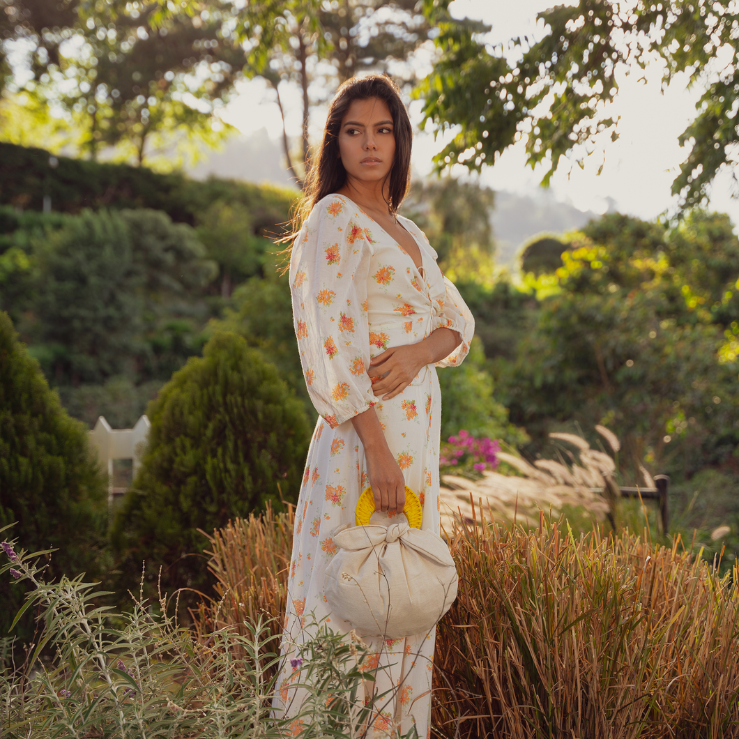 THE BOMBOM BAG YELLOW / BEIGE