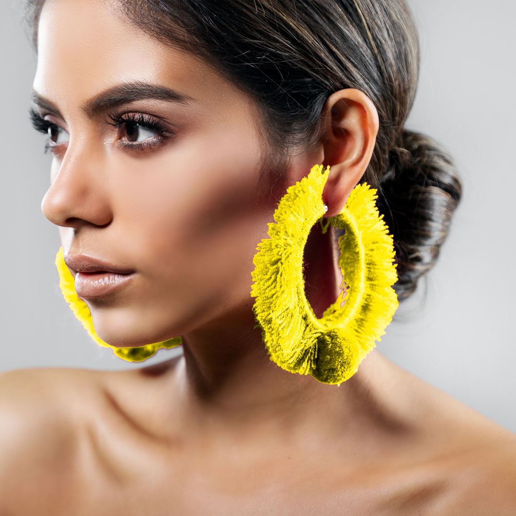 TONATI HOOP EARRINGS YELLOW