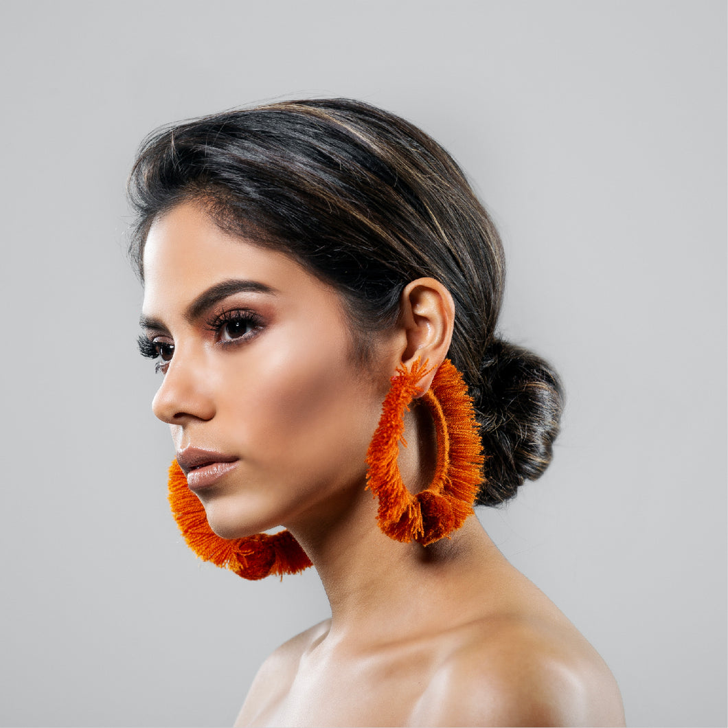 TONATI HOOP EARRINGS CARAMEL