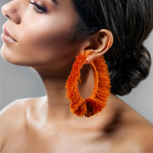 Load image into Gallery viewer, TONATI HOOP EARRINGS CARAMEL
